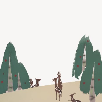 Christmas reindeer background, beige border | Free Vector Illustration - rawpixel