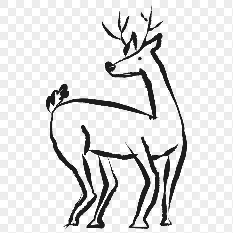Christmas reindeer png sticker, animal | Free PNG Illustration - rawpixel