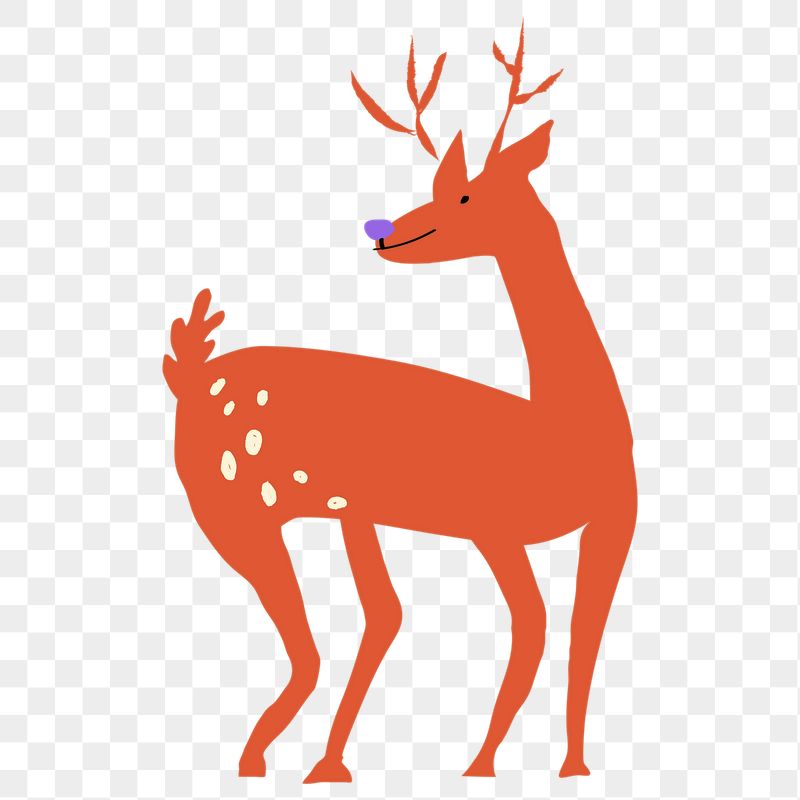 Christmas reindeer png sticker, animal | Free PNG Illustration - rawpixel