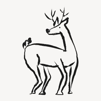 Christmas reindeer sticker, animal doodle | Free Vector Illustration - rawpixel