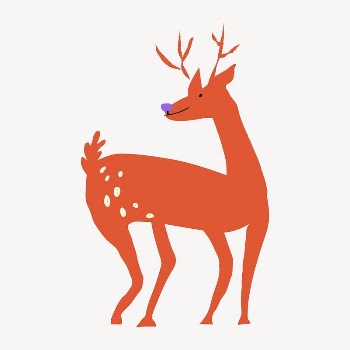 Christmas reindeer sticker, cute doodle | Free Vector Illustration - rawpixel