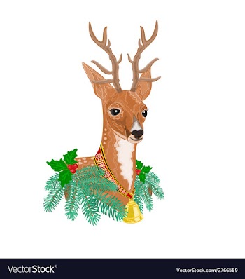 Christmas reindeer vector image