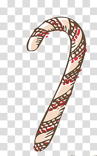 Christmas Resource , brown and white cane transparent background PNG clipart