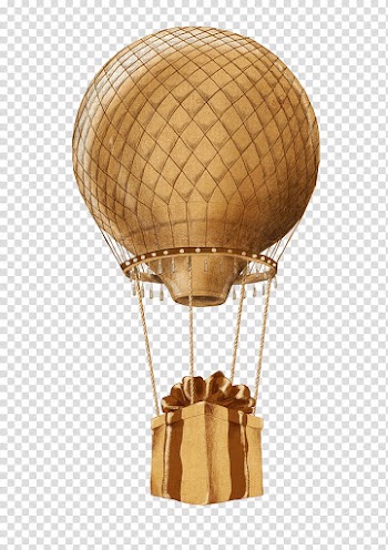 Christmas Resource , brown hot air balloon illustration transparent background PNG clipart