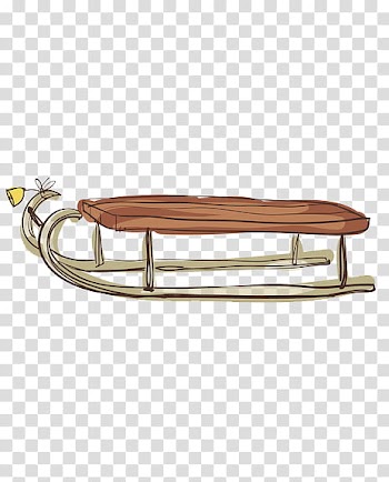Christmas Resource , brown sled sketch transparent background PNG clipart