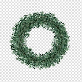 Christmas Resource , green leaf wreath illustration transparent background PNG clipart