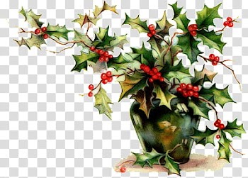 Christmas Resource , green leafed plant on green vase painting transparent background PNG clipart