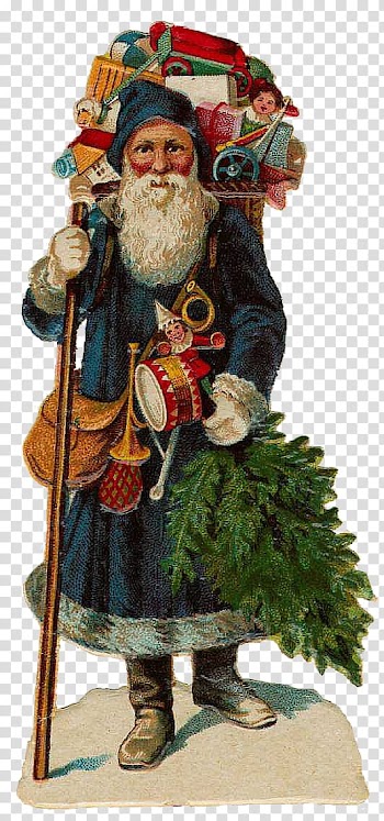 Christmas Resource , man holding cane and Christmas tree illustration transparent background PNG clipart