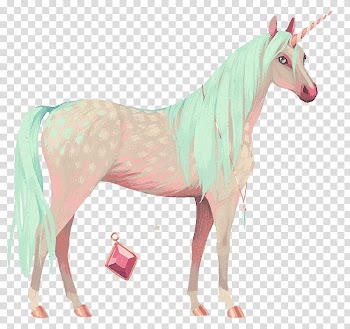 Christmas Resource , peach unicorn illustration transparent background PNG clipart
