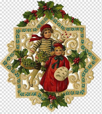 Christmas Resource , red and green female and male wall decorative transparent background PNG clipart