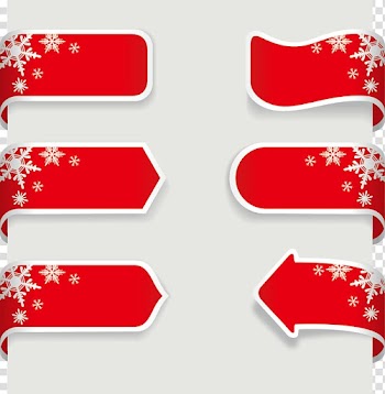 Christmas Ribbon Banner , Creative Christmas Label transparent background PNG clipart