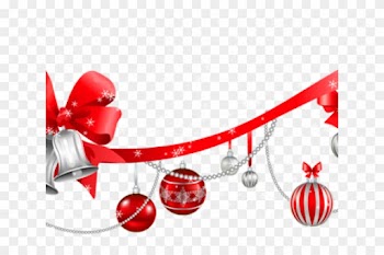 Christmas Ribbon Clipart Border - Merry Christmas Clipart Png