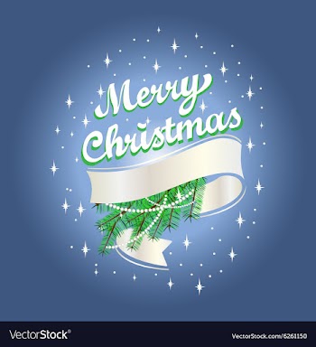Christmas ribbon free vector image