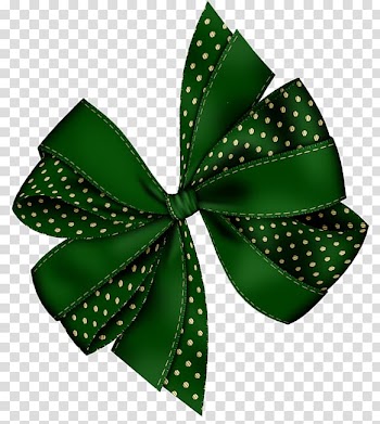 Christmas Ribbon Lazo , Green bow transparent background PNG clipart