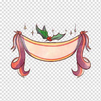 Christmas Ribbon , watercolor Christmas ribbon transparent background PNG clipart