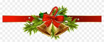 Christmas Ribbon With Christmas Decor Png Clipart Imagе - Christmas Ribbon Transparent Background