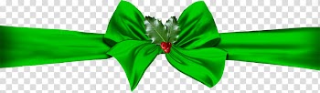 Christmas ribbons, green bowtie transparent background PNG clipart