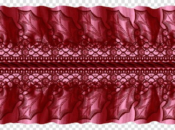 Christmas ribbons, maroon floral textile transparent background PNG clipart
