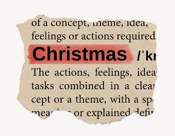 Christmas ripped dictionary, editable word | Free PSD - rawpixel