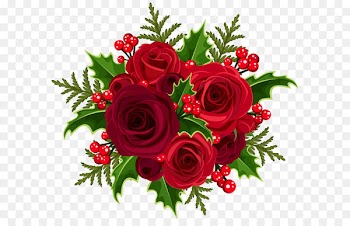 Christmas Rose Flower bouquet Clip art - Christmas Rose Decoration PNG Clip Art Image 