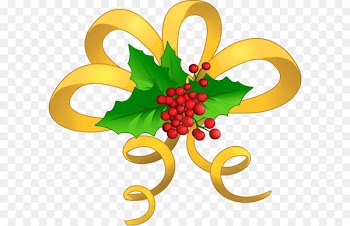 Christmas Royalty-free Clip art - Christmas Yellow Bow with Mistletoe PNG Clipart 