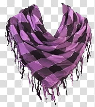 Christmas s, purple and black checked shawl with fringe transparent background PNG clipart