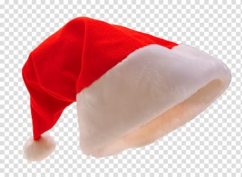 Christmas s, red and white Christmas hat art transparent background PNG clipart
