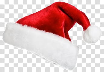 Christmas s, red and white Santa hat transparent background PNG clipart