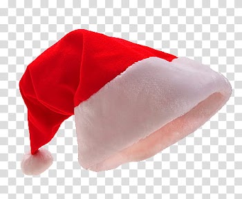 Christmas s, red and white Santa hat transparent background PNG clipart