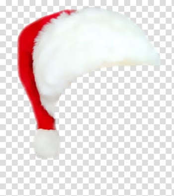 Christmas s, red and white santa hat transparent background PNG clipart