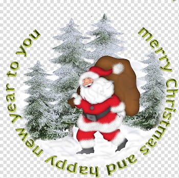Christmas s, Santa Claus walking on forest illustration transparent background PNG clipart