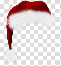 Christmas s, white and red Santa hat transparent background PNG clipart