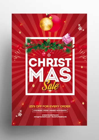 Christmas Sale Free PSD Flyer Template