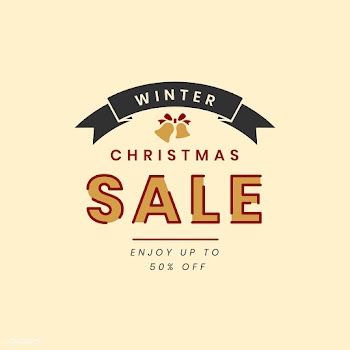Christmas sale promotion badge vector | Free stock vector - 493742