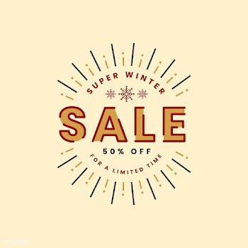 Christmas sale promotion badge vector | Free stock vector - 493773