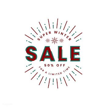 Christmas sale promotion badge vector | Free stock vector - 493781