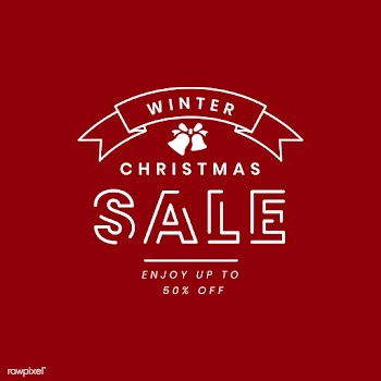 Christmas sale promotion badge vector | Free stock vector - 493782