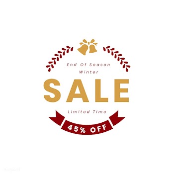 Christmas sale promotion badge vector | Free stock vector - 493786