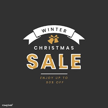 Christmas sale promotion badge vector | Free stock vector - 493789