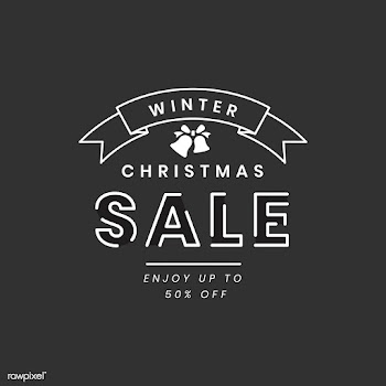Christmas sale promotion badge vector | Free stock vector - 493809