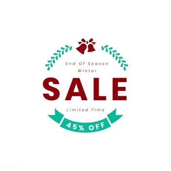 Christmas sale promotion badge vector | Free stock vector - 493822