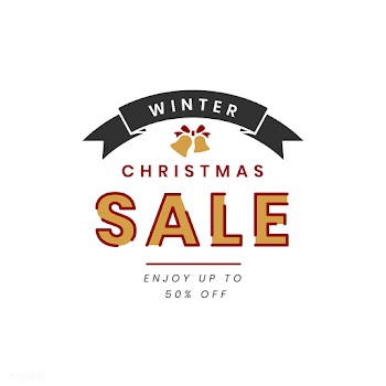 Christmas sale promotion badge vector | Free stock vector - 493833