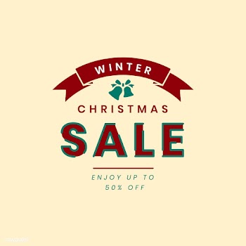 Christmas sale promotion badge vector | Free stock vector - 493854