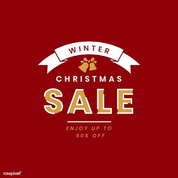 Christmas sale promotion badge vector | Free stock vector - 493862