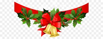 Christmas Santa Claus Clip art - Christmas Banner with Gold Bells Clipart 
