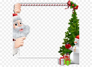 Christmas Santa Claus Picture frame Clip art - Christmas border 