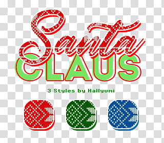 CHRISTMAS, Santa Claus text transparent background PNG clipart