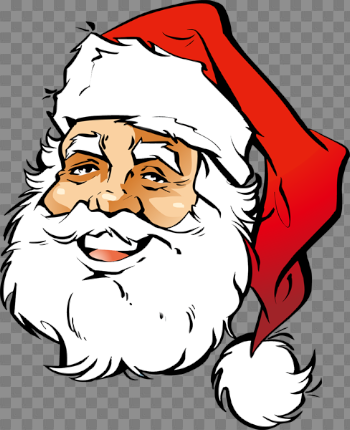 Christmas Santa Face PNG Transparent Image