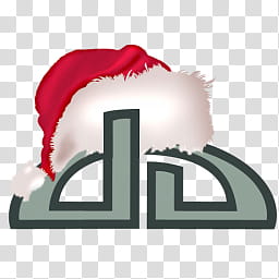 Christmas Santa Hat Icons, dA Christmas Icon Simple, white and red Santa hat transparent background PNG clipart