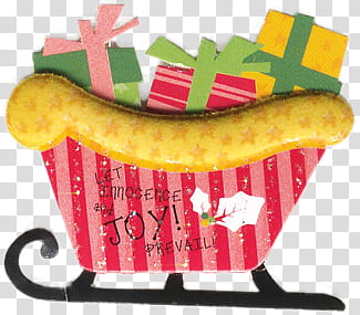 Christmas Set I, multicolored sleigh illustration transparent background PNG clipart